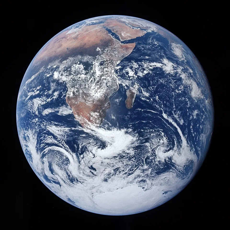 アポロ17号が写した地球（ブルー・マーブル）