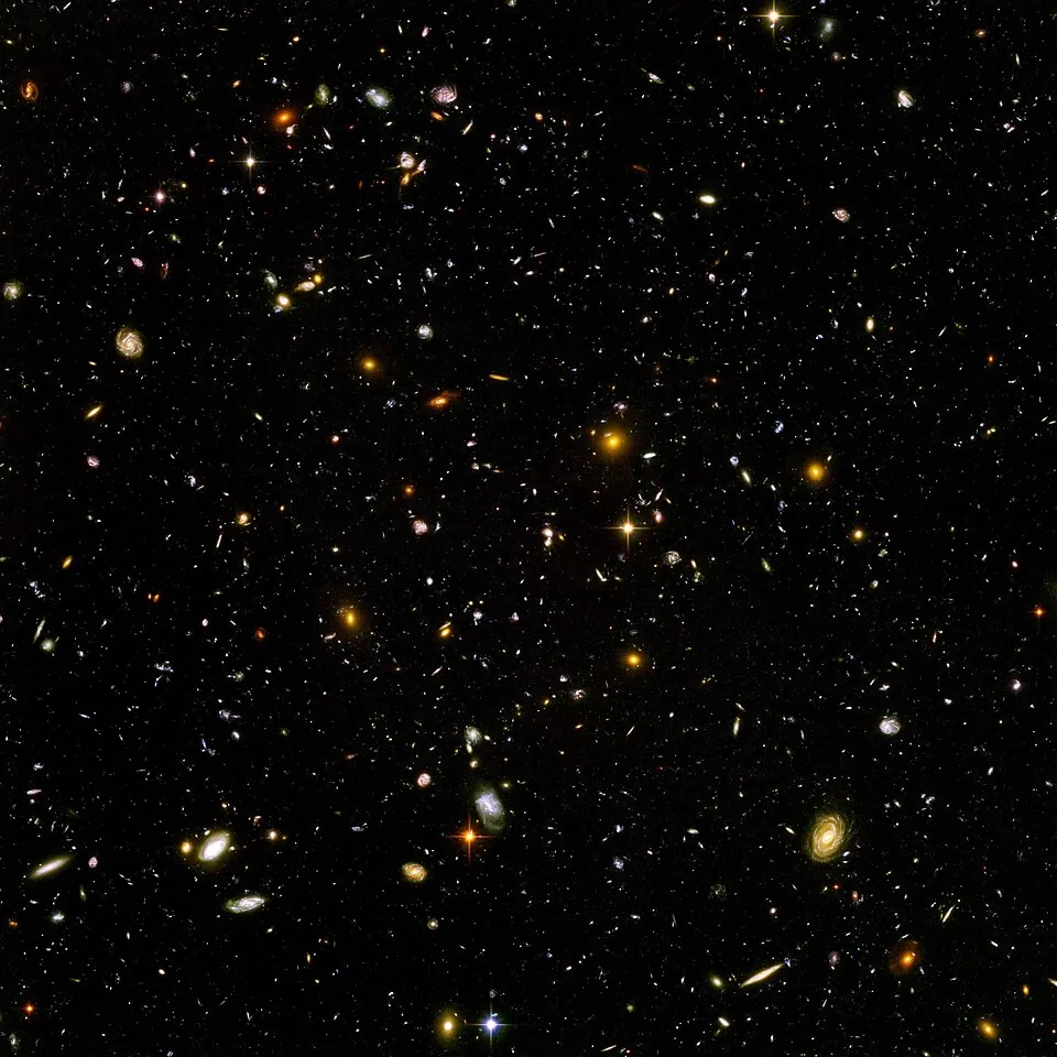 The Hubble Ultra Deep Field, is an image of a small region of space in the constellation Fornax, composited from Hubble Space Telescope data