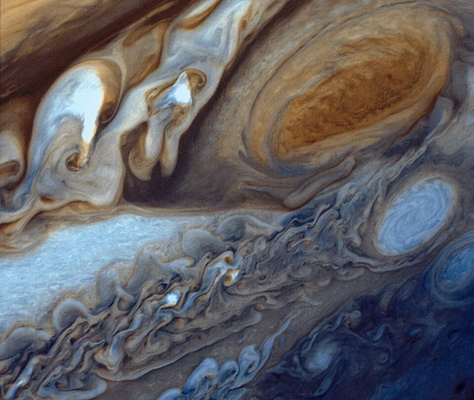 ボイジャー1号が写した木星と大赤斑