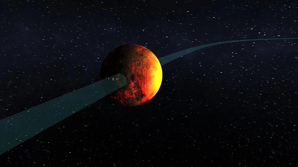 地球より大きな岩の惑星ケプラー10bの想像図